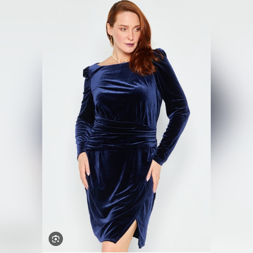 Ralph Lauren Navy Blue Velvet Dress
